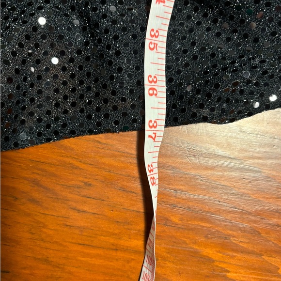 Black sequined swing shift dress size 14 - Picture 5 of 6